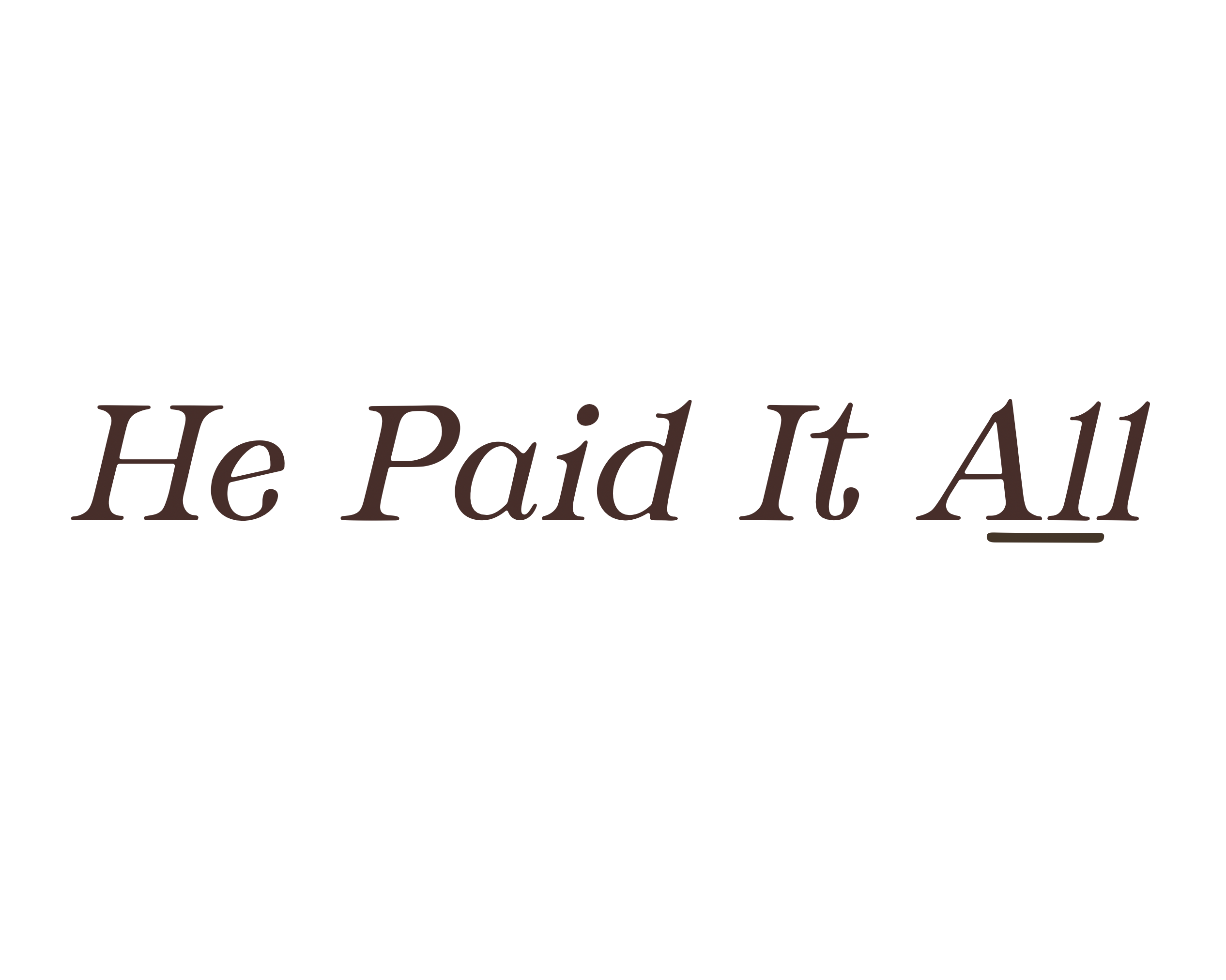 He Paid It All