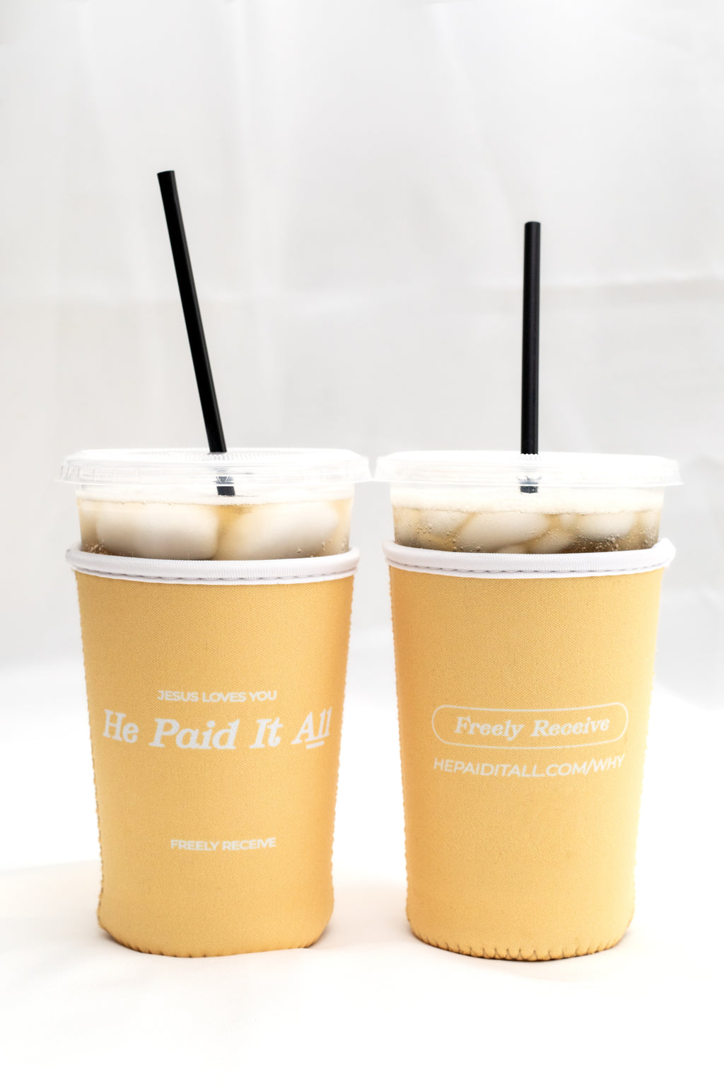 Large 2 Pack | He Paid It All Coffee Sleeves
